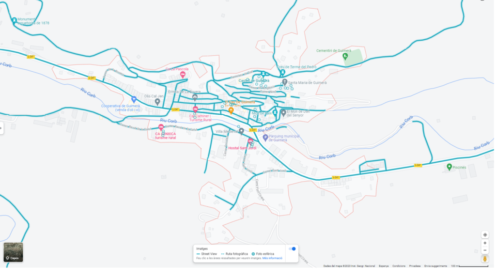 Itineraris gravats a 360º amb la Insta 360 Pro 2 de Guimerà. Gravats per a Google Street View